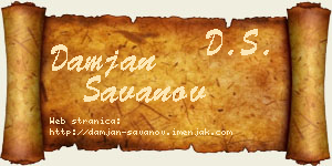 Damjan Savanov vizit kartica